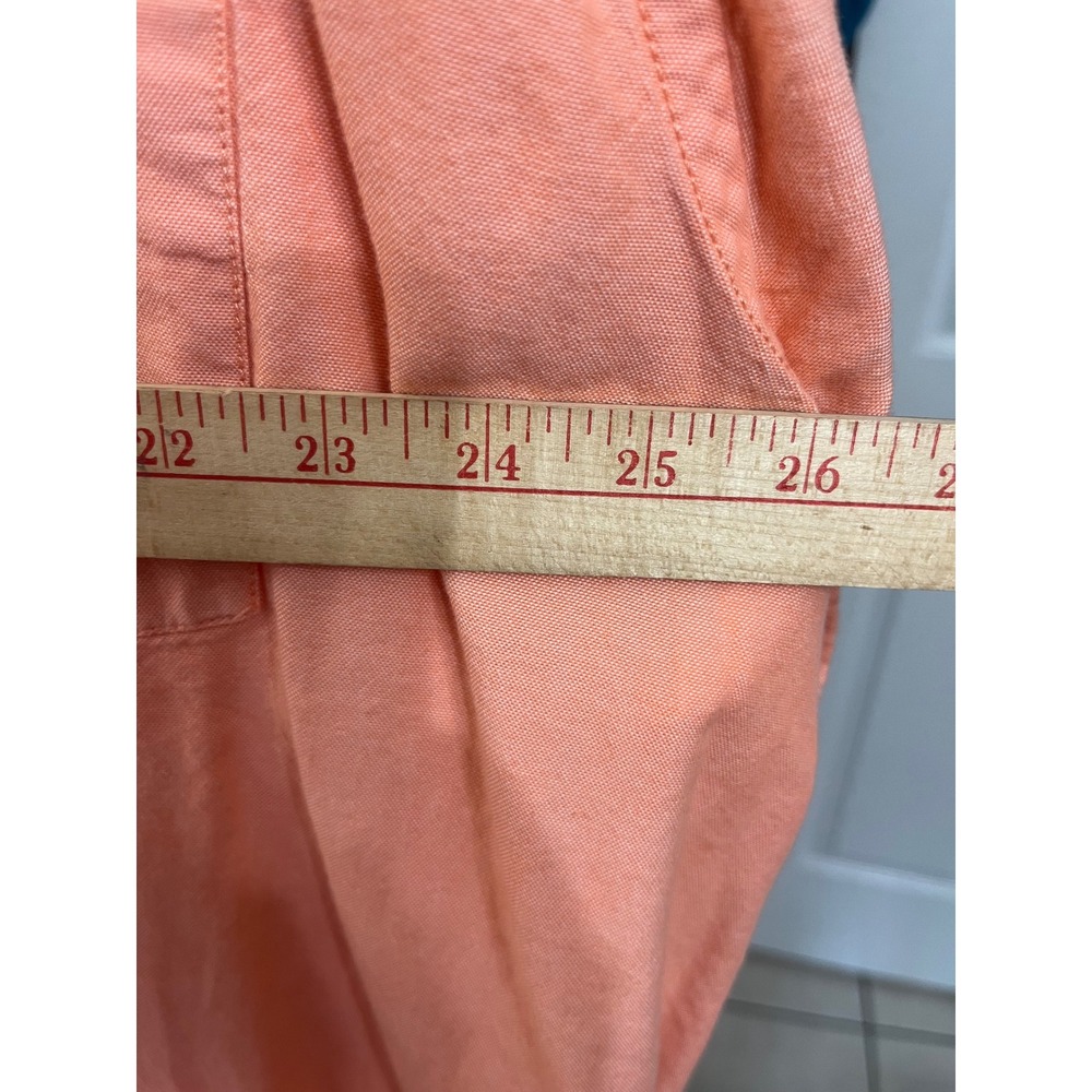 The Foundry Supply Co Mens 4XL Peach Coral Cotton Short Sleeve Button Down Shirt - Picture 4 of 4